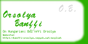 orsolya banffi business card